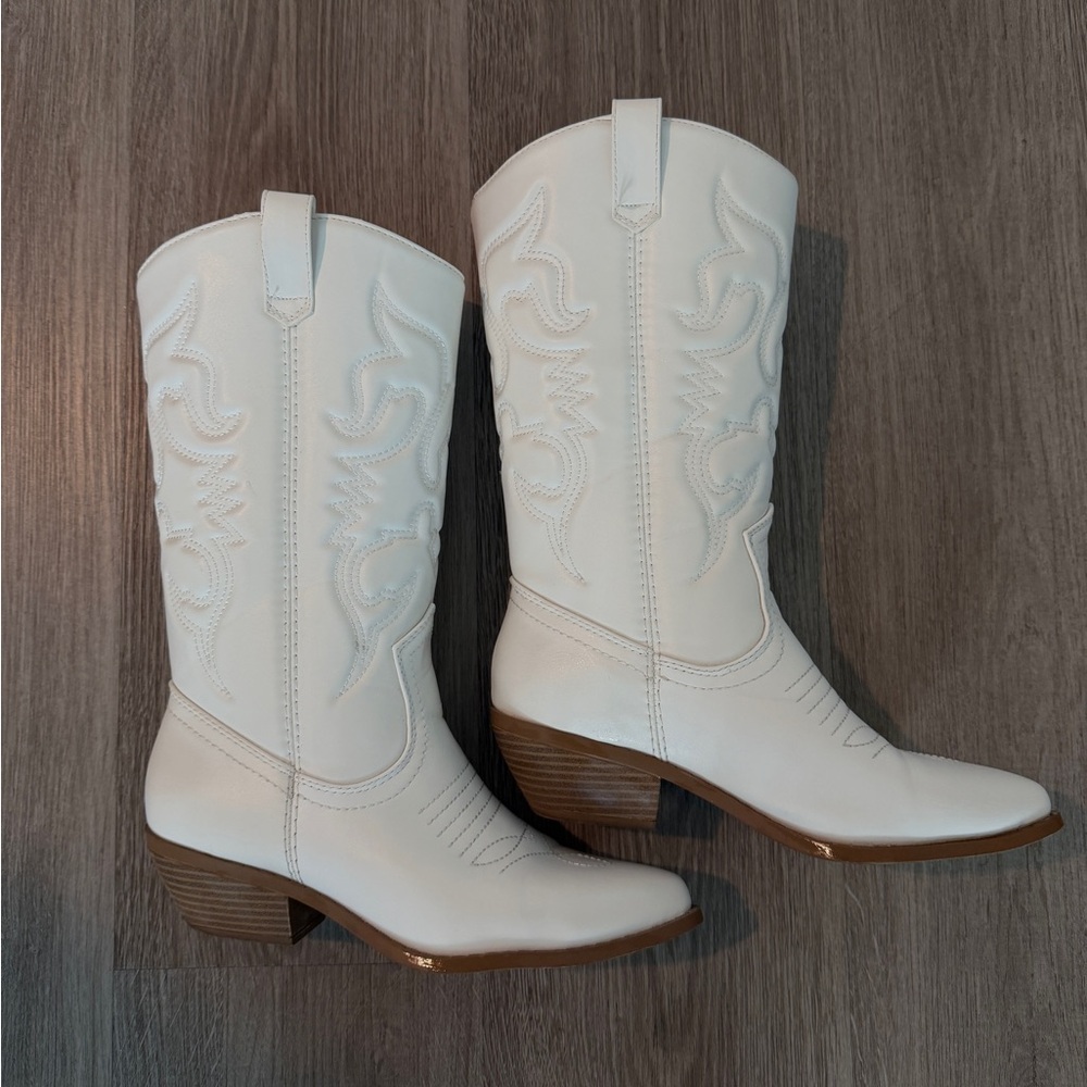 White Cowboy Boots Western - Picture 3 of 5